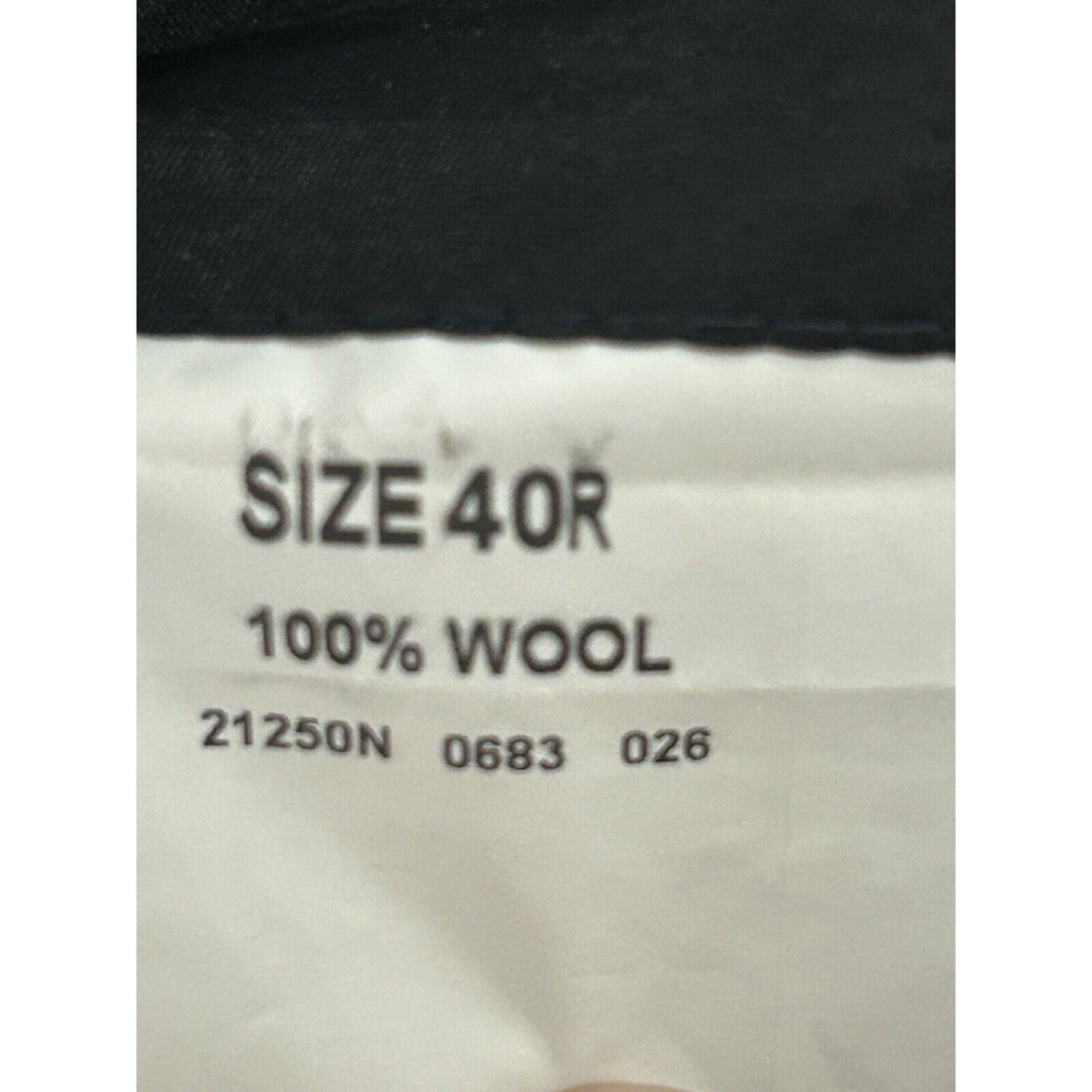 Jos A Bank Solid Black Wool 2 Button Single Vent Sport Coat Blazer Size 40R