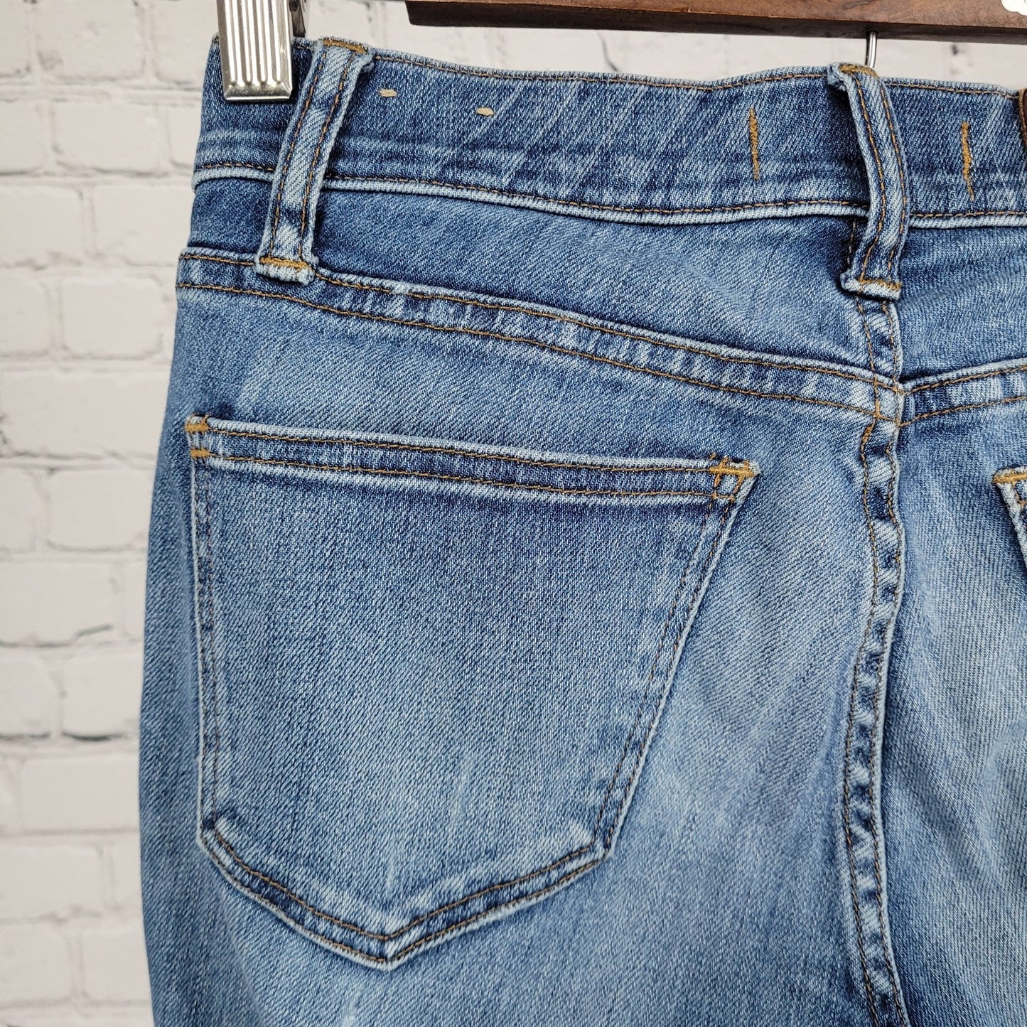 Madewell Blue Denim Skinny Skinny Distressed Ripped Low Rise Jeans 25 (25x28)