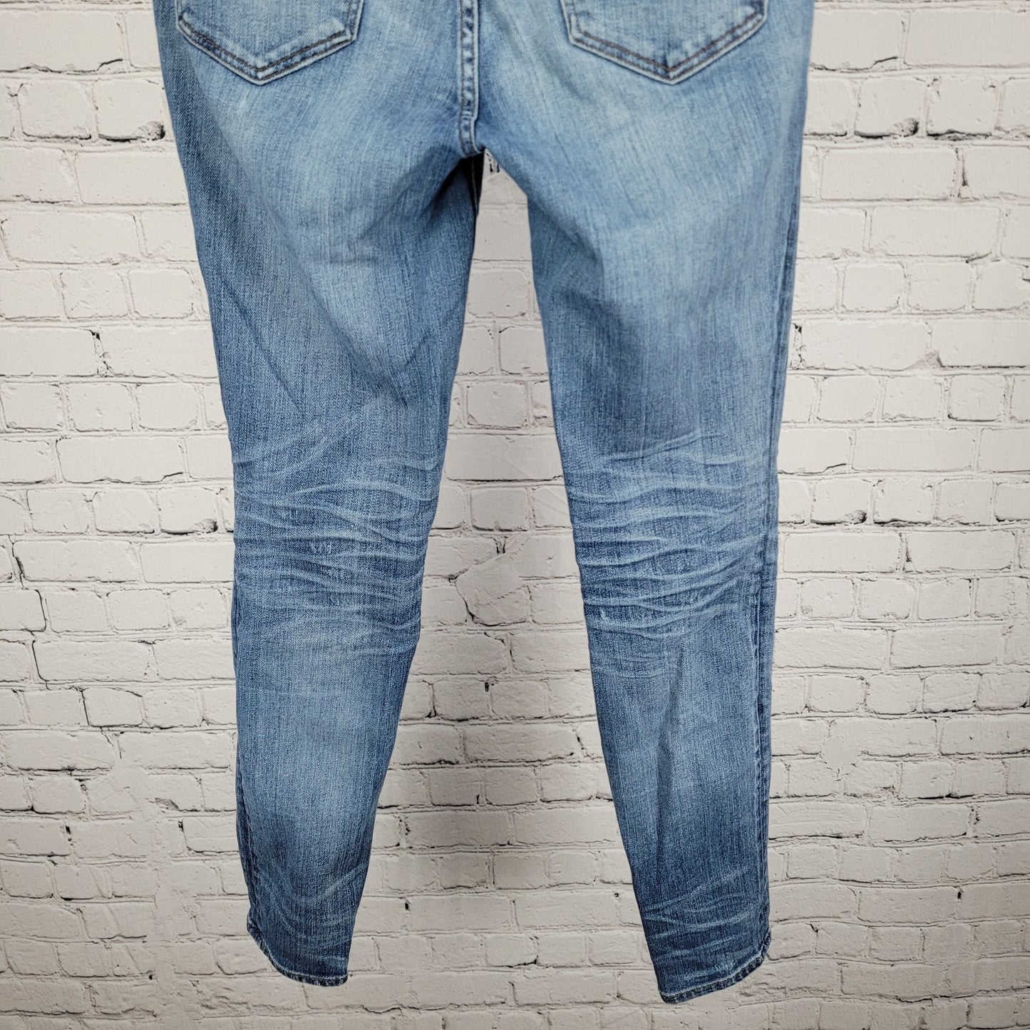 Madewell Blue Denim Skinny Skinny Distressed Ripped Low Rise Jeans 25 (25x28)