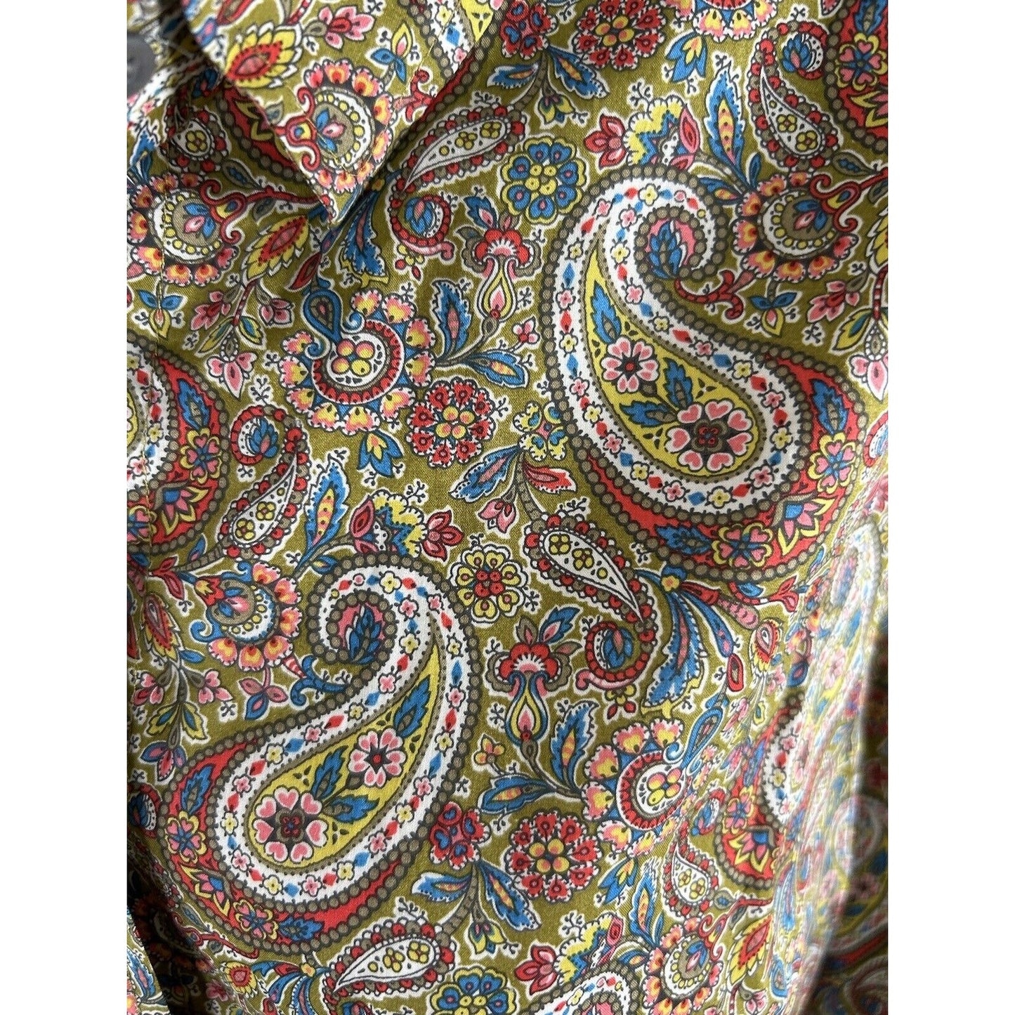 J. Crew Multicolored Paisley Collared Long Sleeve Button Up Women’s Top Size 4