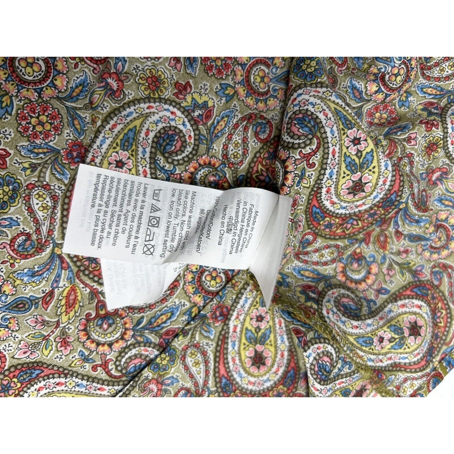 J. Crew Multicolored Paisley Collared Long Sleeve Button Up Women’s Top Size 4
