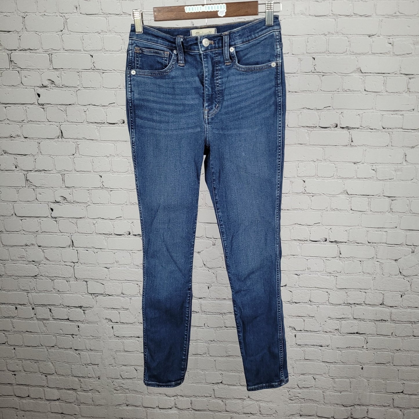 Madewell Blue 10" High Rise Medium Wash Skinny Stretch Jeans 25 (25x27)