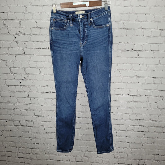 Madewell Blue 10" High Rise Medium Wash Skinny Stretch Jeans 25 (25x27)