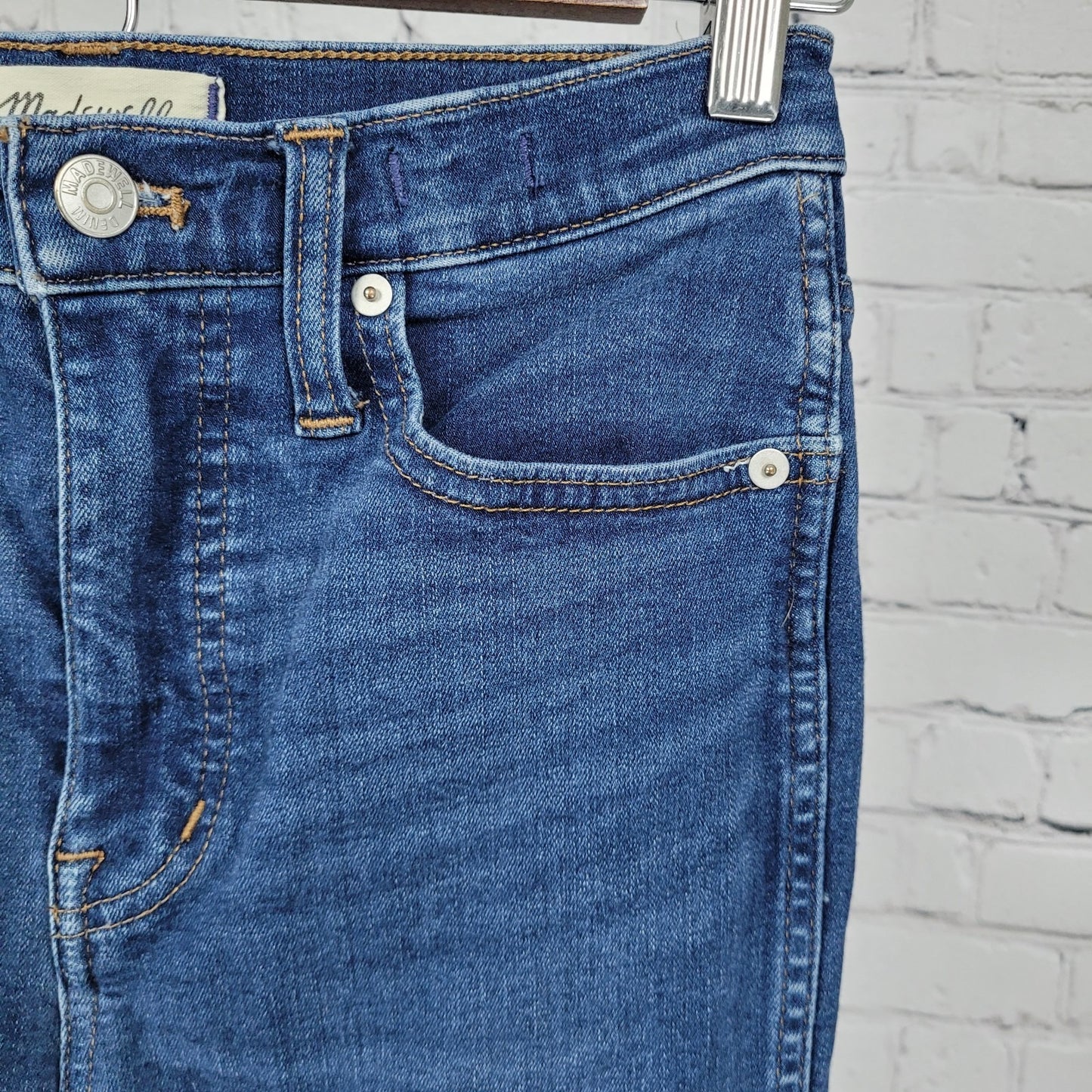 Madewell Blue 10" High Rise Medium Wash Skinny Stretch Jeans 25 (25x27)