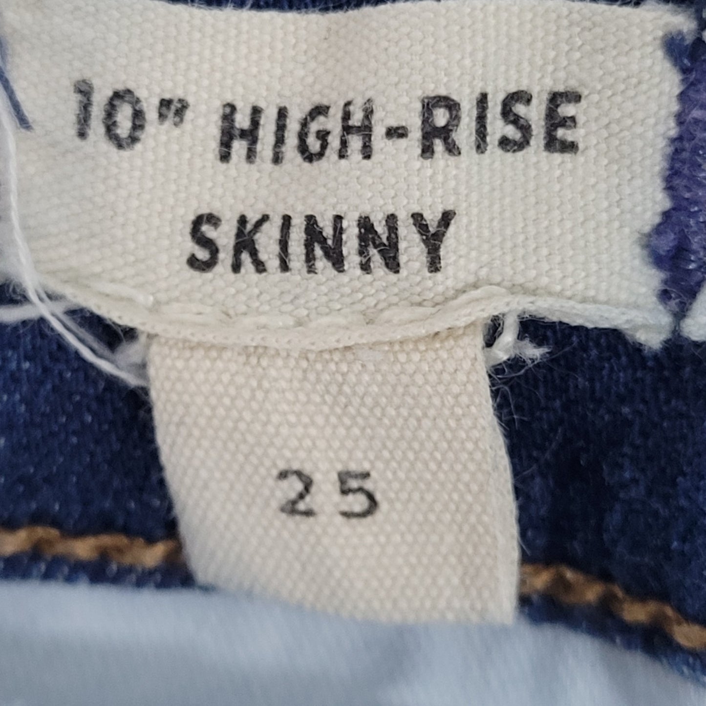 Madewell Blue 10" High Rise Medium Wash Skinny Stretch Jeans 25 (25x27)