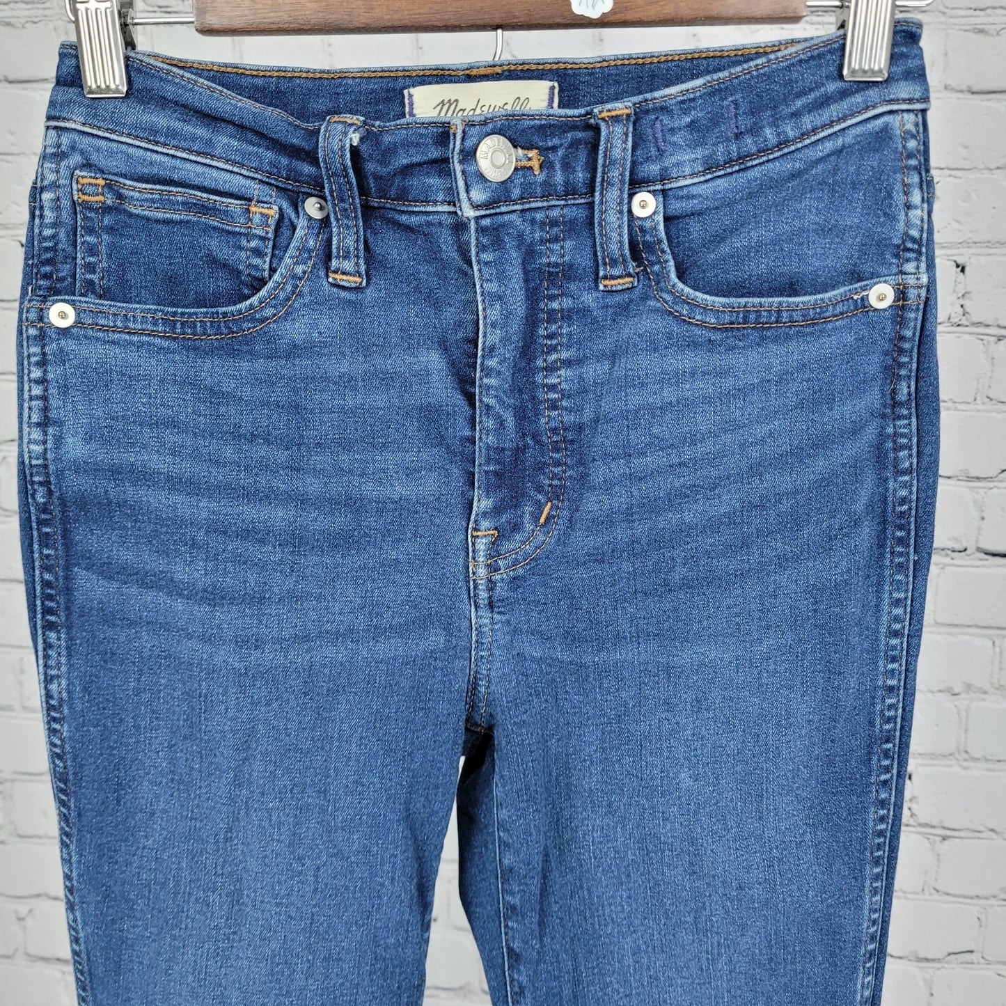Madewell Blue 10" High Rise Medium Wash Skinny Stretch Jeans 25 (25x27)