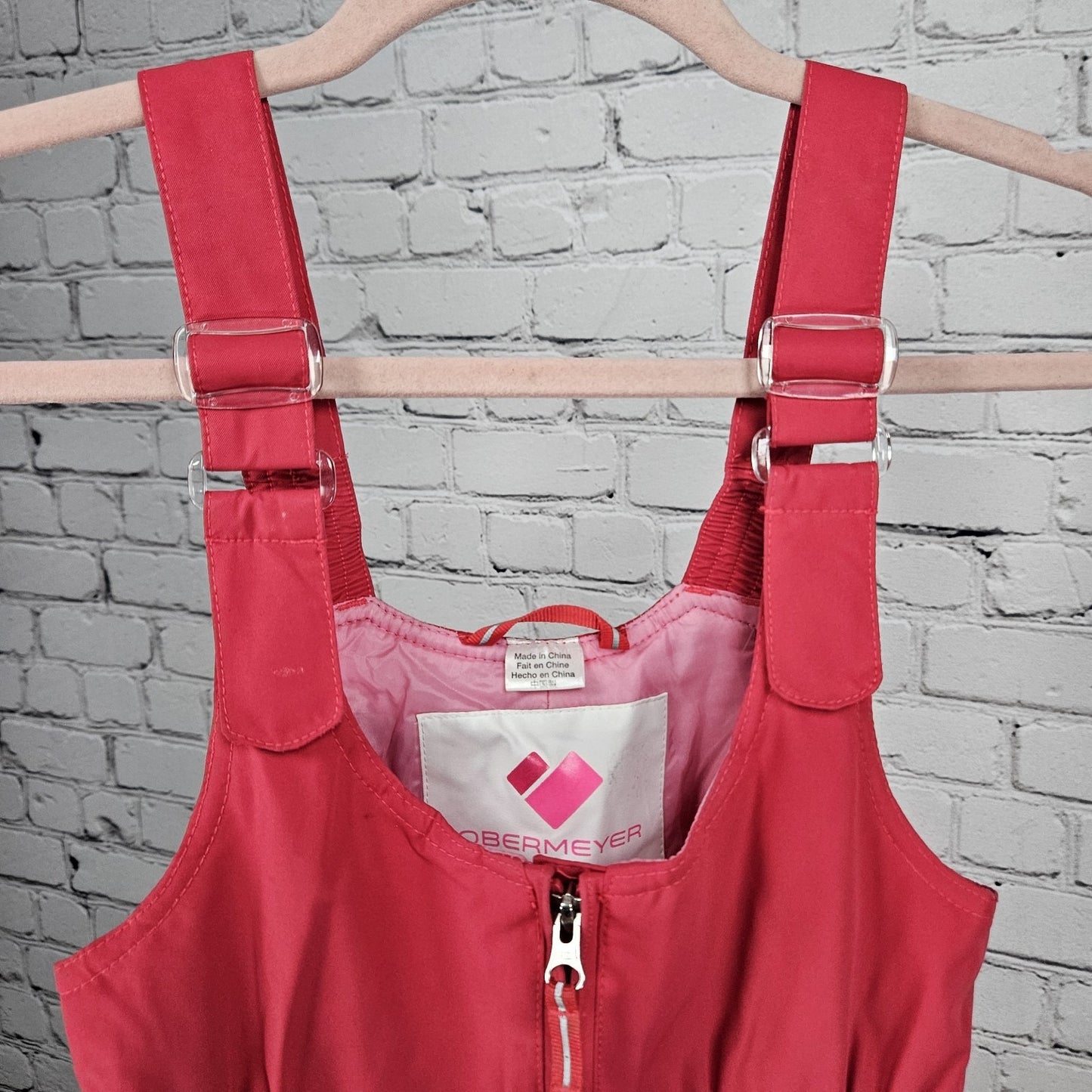 Obermeyer Pink I Grow Insulated Adjustable Straps Winter Snow Bibs Pants Kids 5