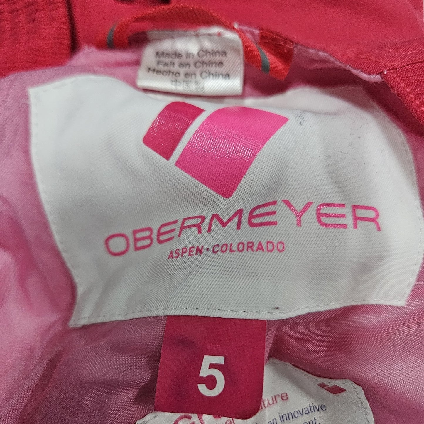 Obermeyer Pink I Grow Insulated Adjustable Straps Winter Snow Bibs Pants Kids 5
