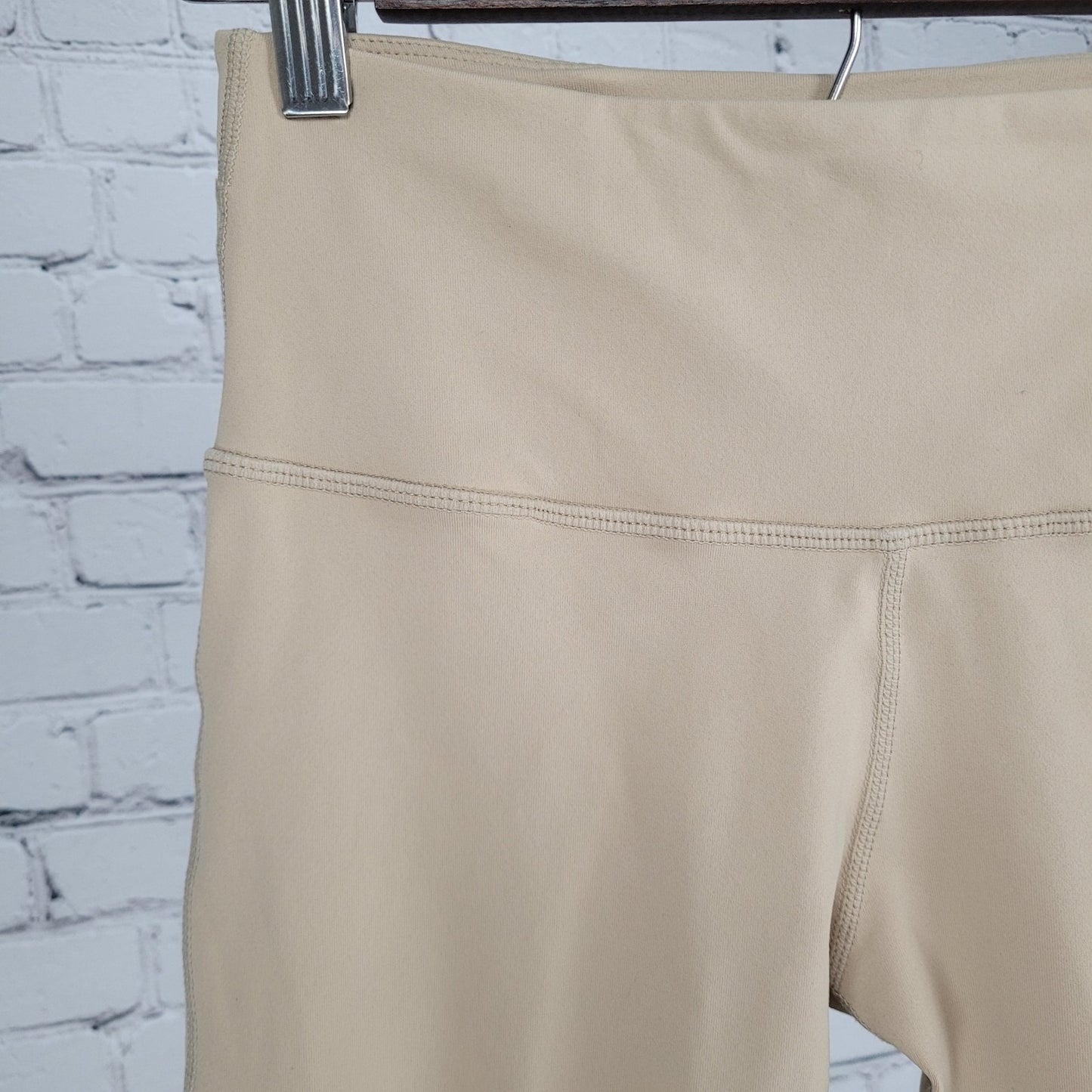 NWT Electric Yoga Stephanie Bohbot Beige Nude Mesh Stirrups Pants Size Small S