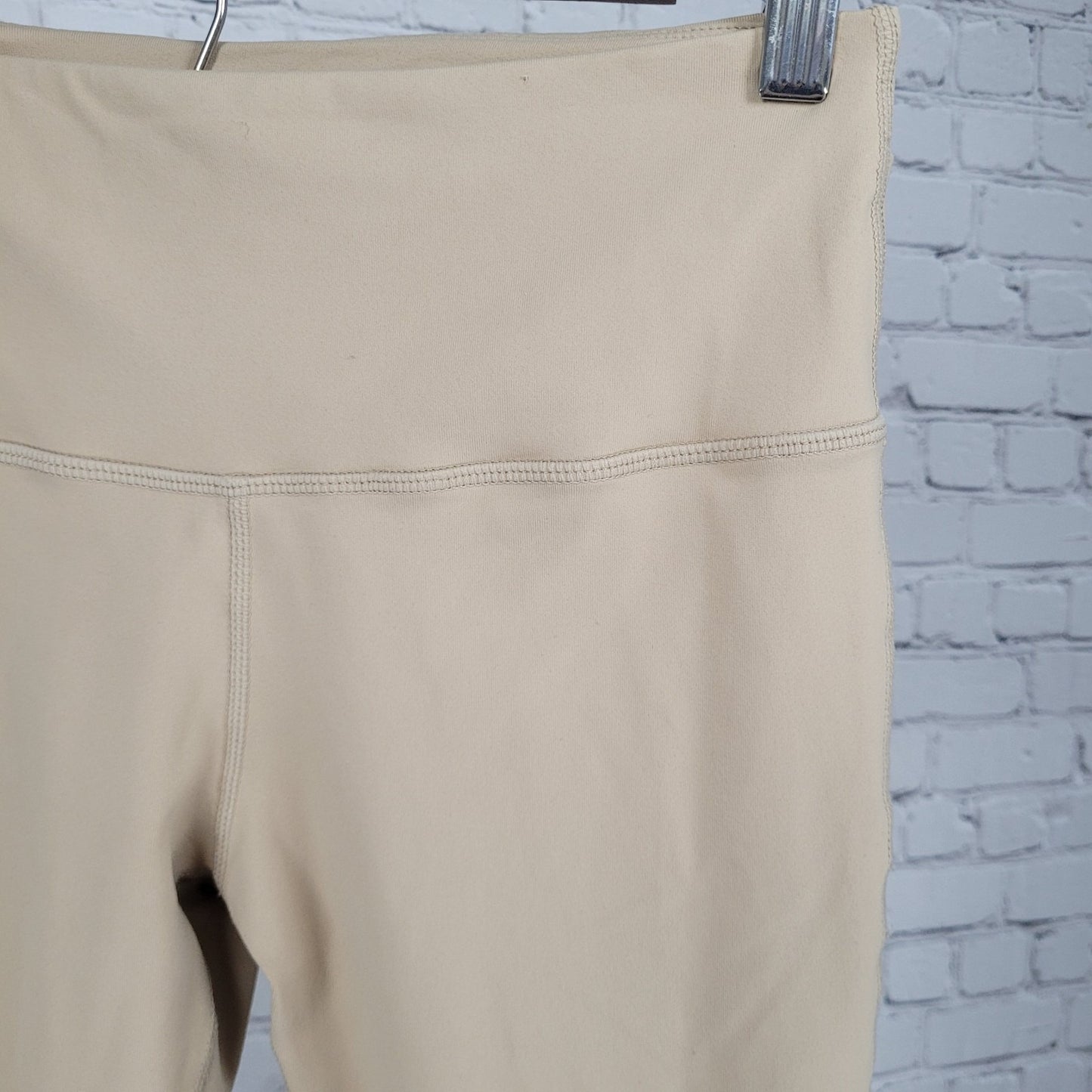 NWT Electric Yoga Stephanie Bohbot Beige Nude Mesh Stirrups Pants Size Small S
