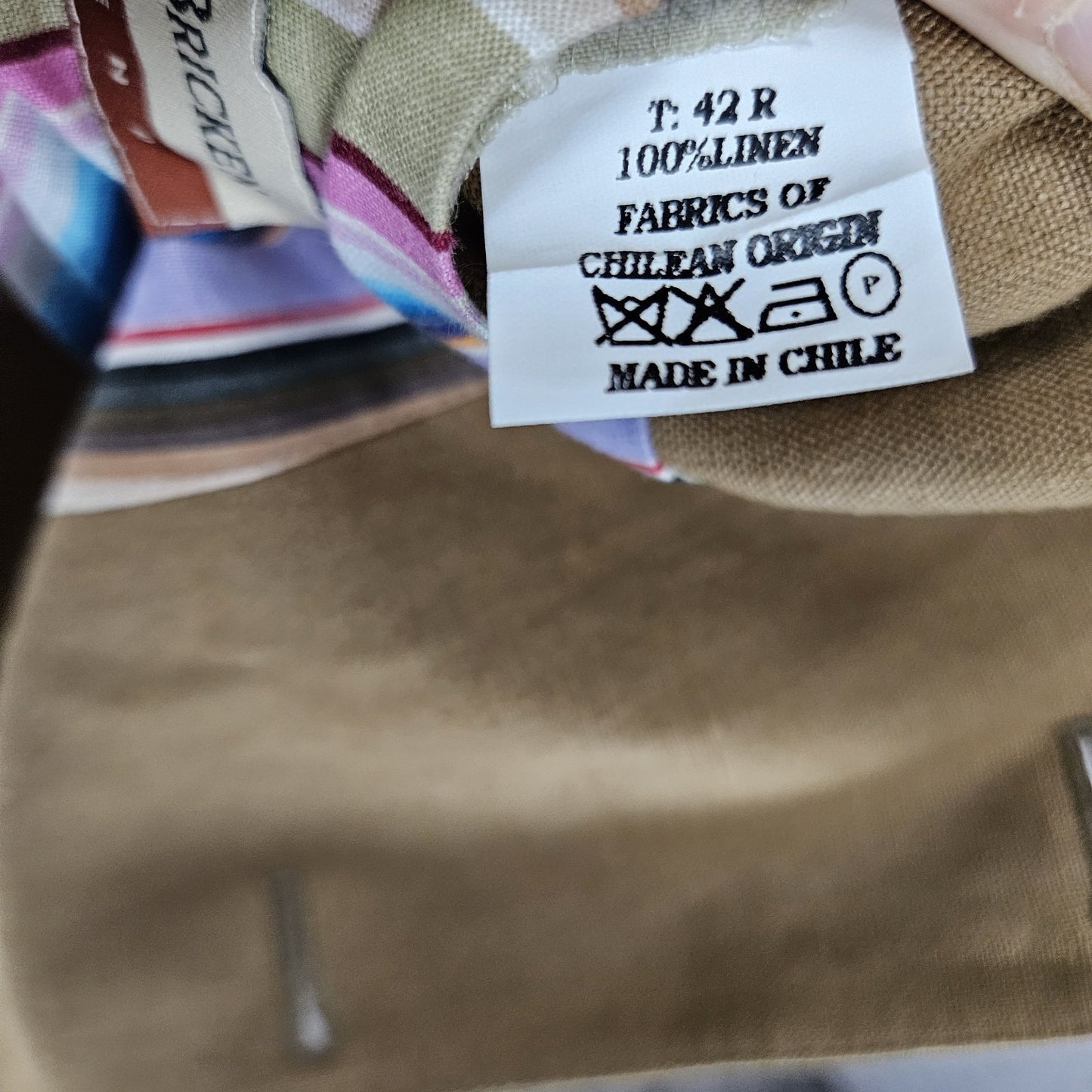 Barry Bricken Weekend Brown 100% Linen 3 Button Vented Blazer Sport Coat 42R