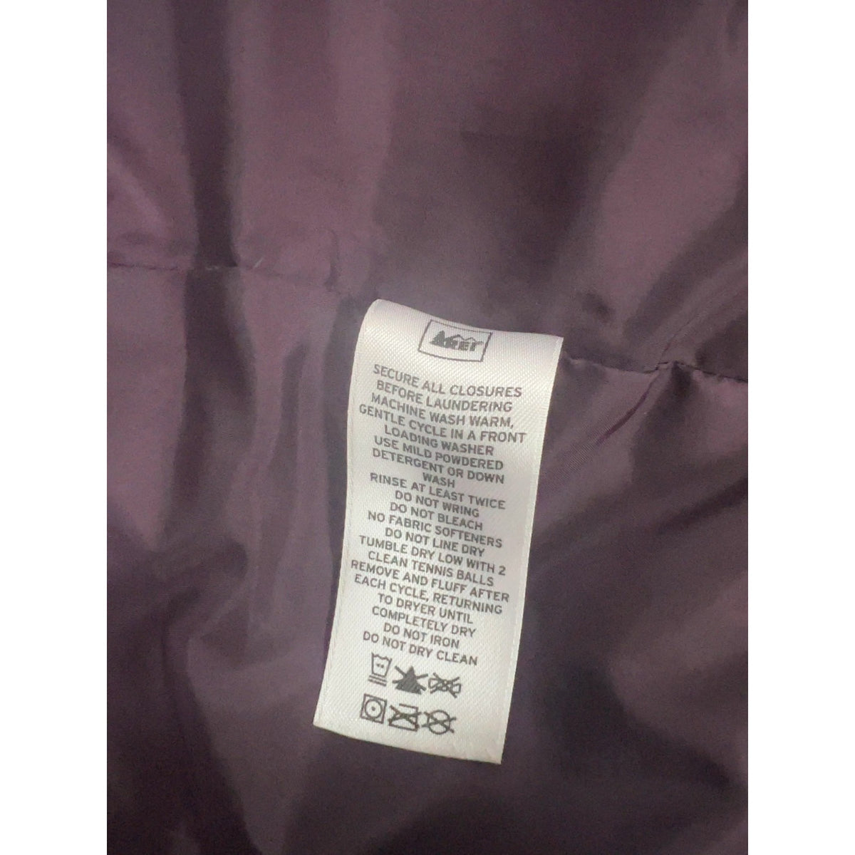 REI Plum Purple Goose Down Puffer Full Zip Quilted Jacket Women's XS