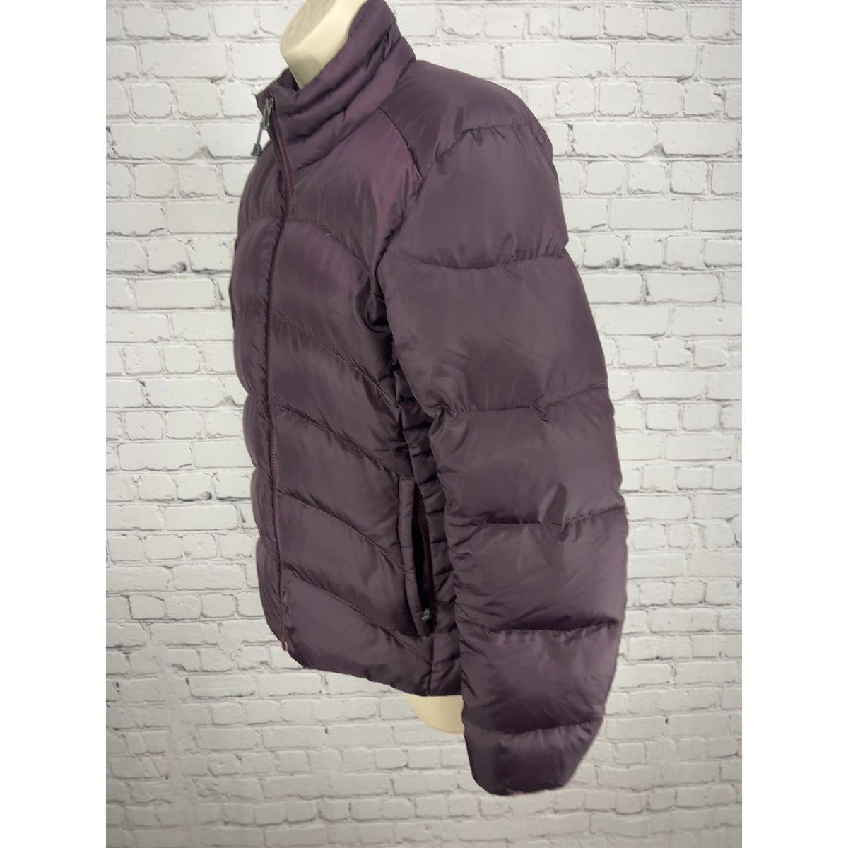 REI Plum Purple Goose Down Puffer Full Zip Quilted Jacket Women's XS