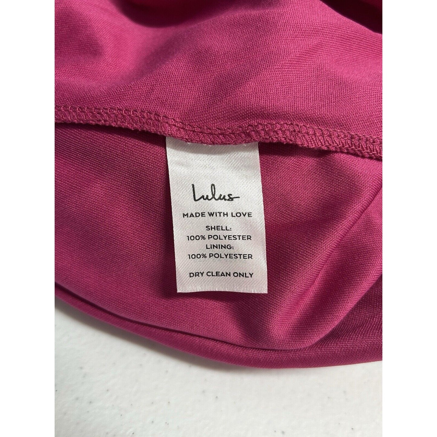 NWT Lulus Magenta Deep V Pleated Sleeveless Long Maxi Dress Gown Women’s L