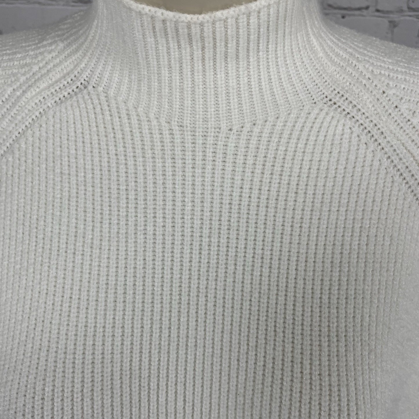 Zara Ivory White Heavy Knit High Neck Long Sleeve Sweater Dress Size Small S
