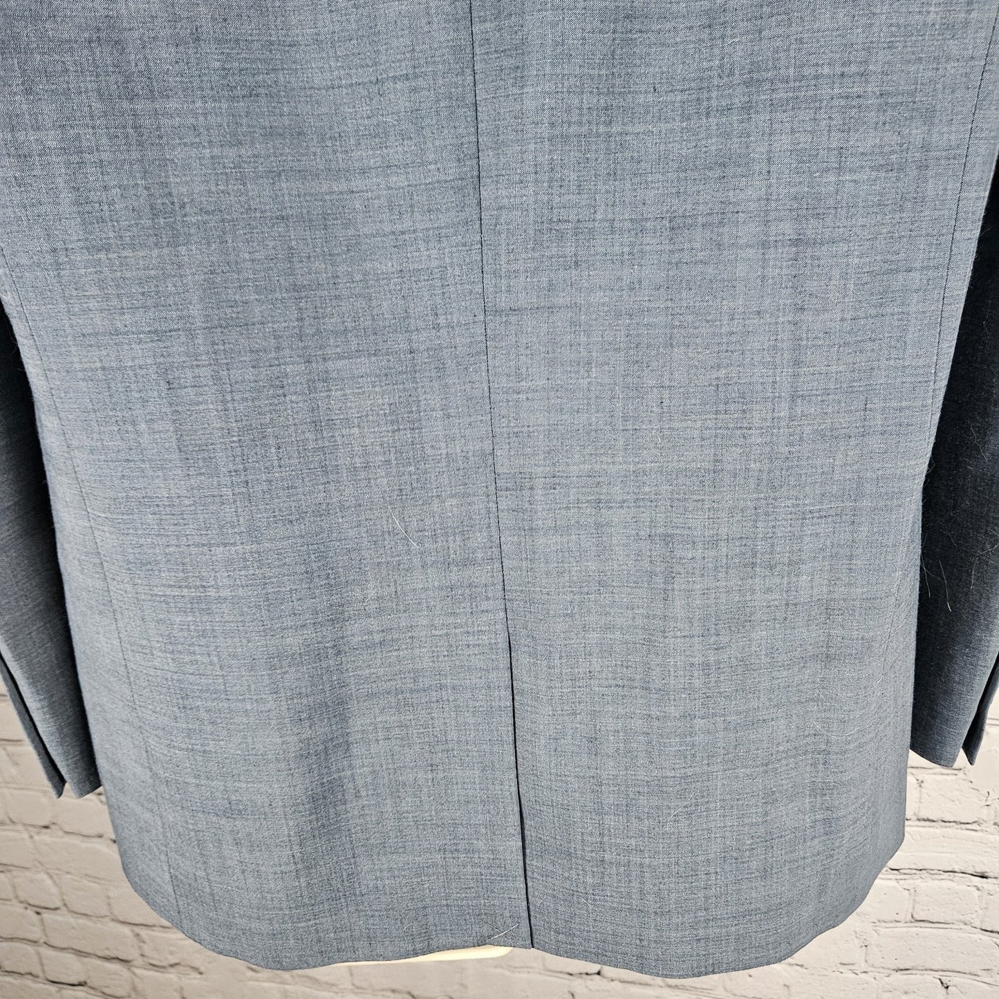 Maje Blue Wool Blend Stretch 1 Button Vented Notch Lined Blazer Suit Jacket 36