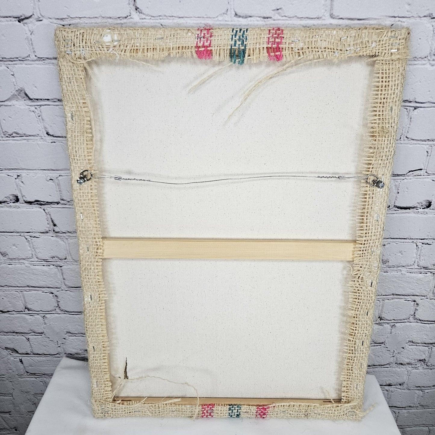 F.N.C. Coffee Authentic Burlap Sack Wrapped Canvas Wood Framed Art 24x18