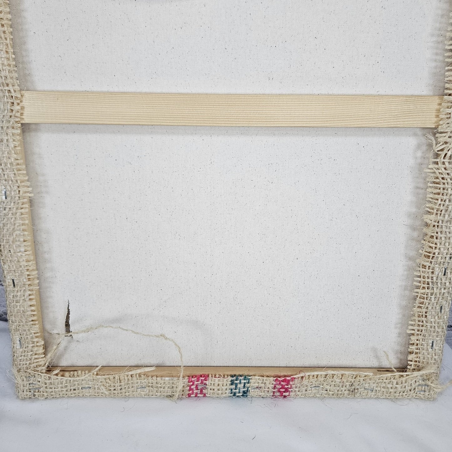 F.N.C. Coffee Authentic Burlap Sack Wrapped Canvas Wood Framed Art 24x18