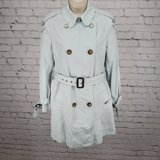 Teenie Weenie Blue Double Breasted Pearl Buttons Belted Pea Coat 165/88A US M