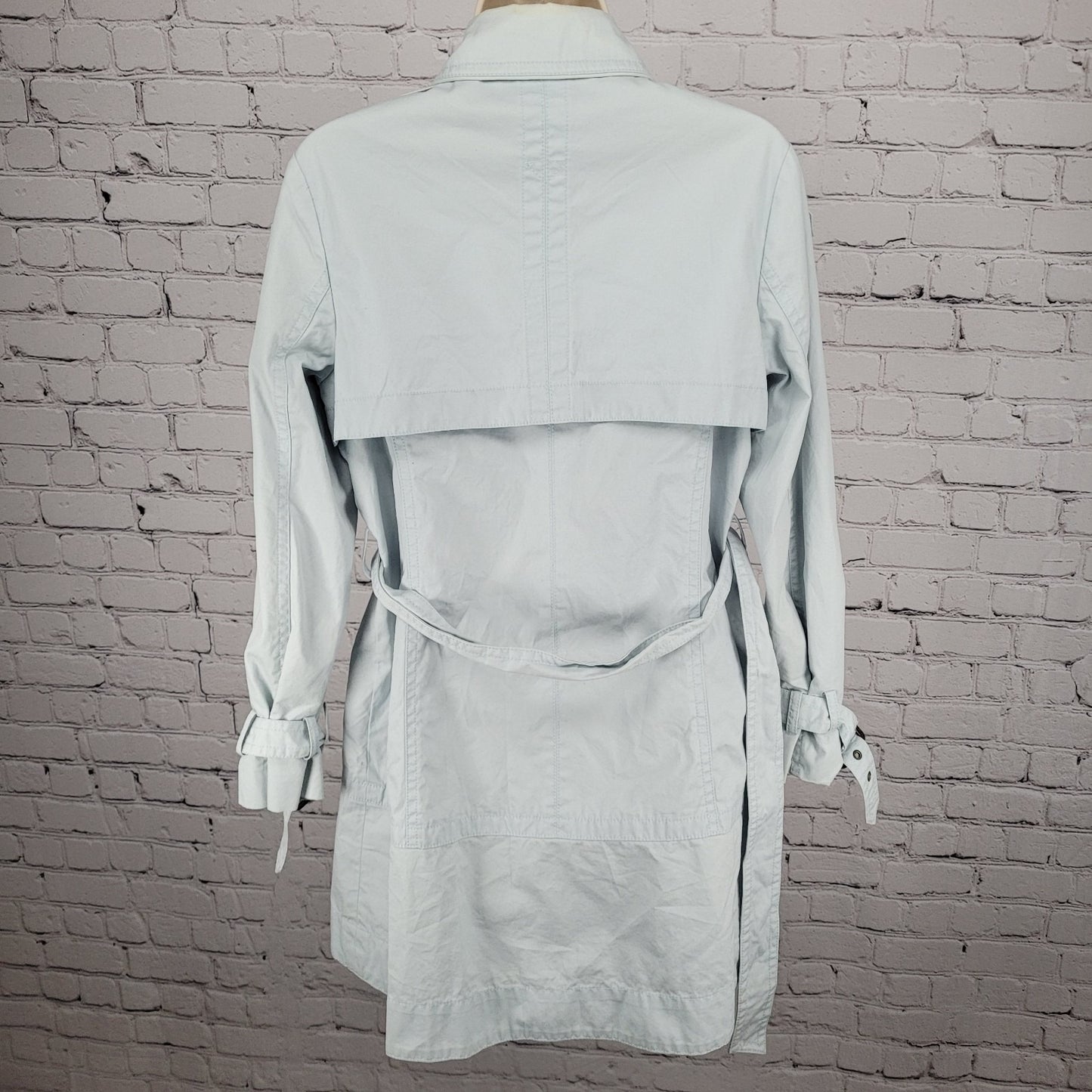 Teenie Weenie Blue Double Breasted Pearl Buttons Belted Pea Coat 165/88A US M