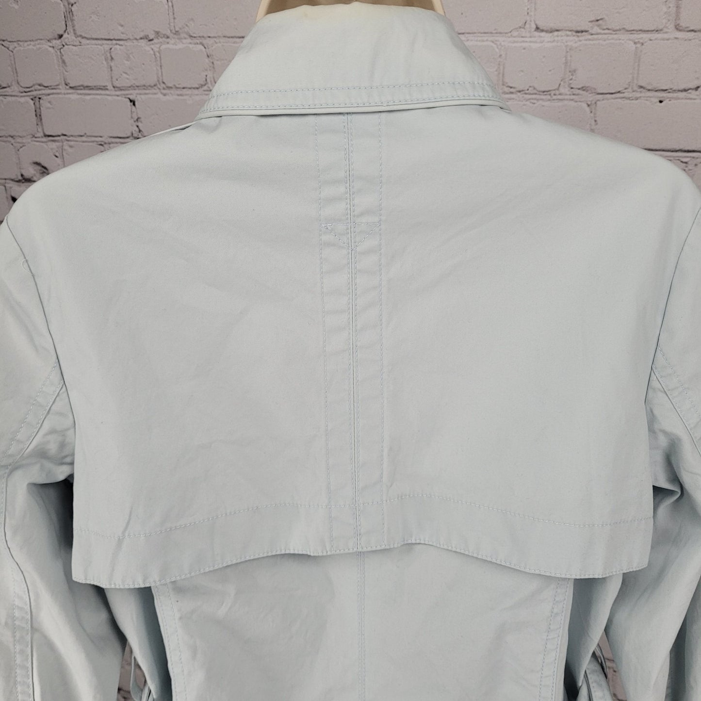 Teenie Weenie Blue Double Breasted Pearl Buttons Belted Pea Coat 165/88A US M