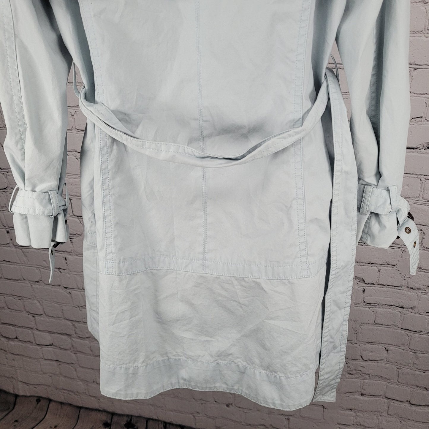 Teenie Weenie Blue Double Breasted Pearl Buttons Belted Pea Coat 165/88A US M