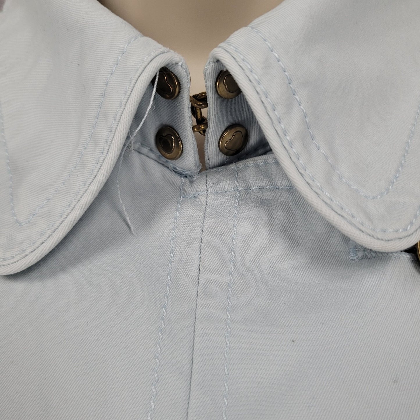 Teenie Weenie Blue Double Breasted Pearl Buttons Belted Pea Coat 165/88A US M