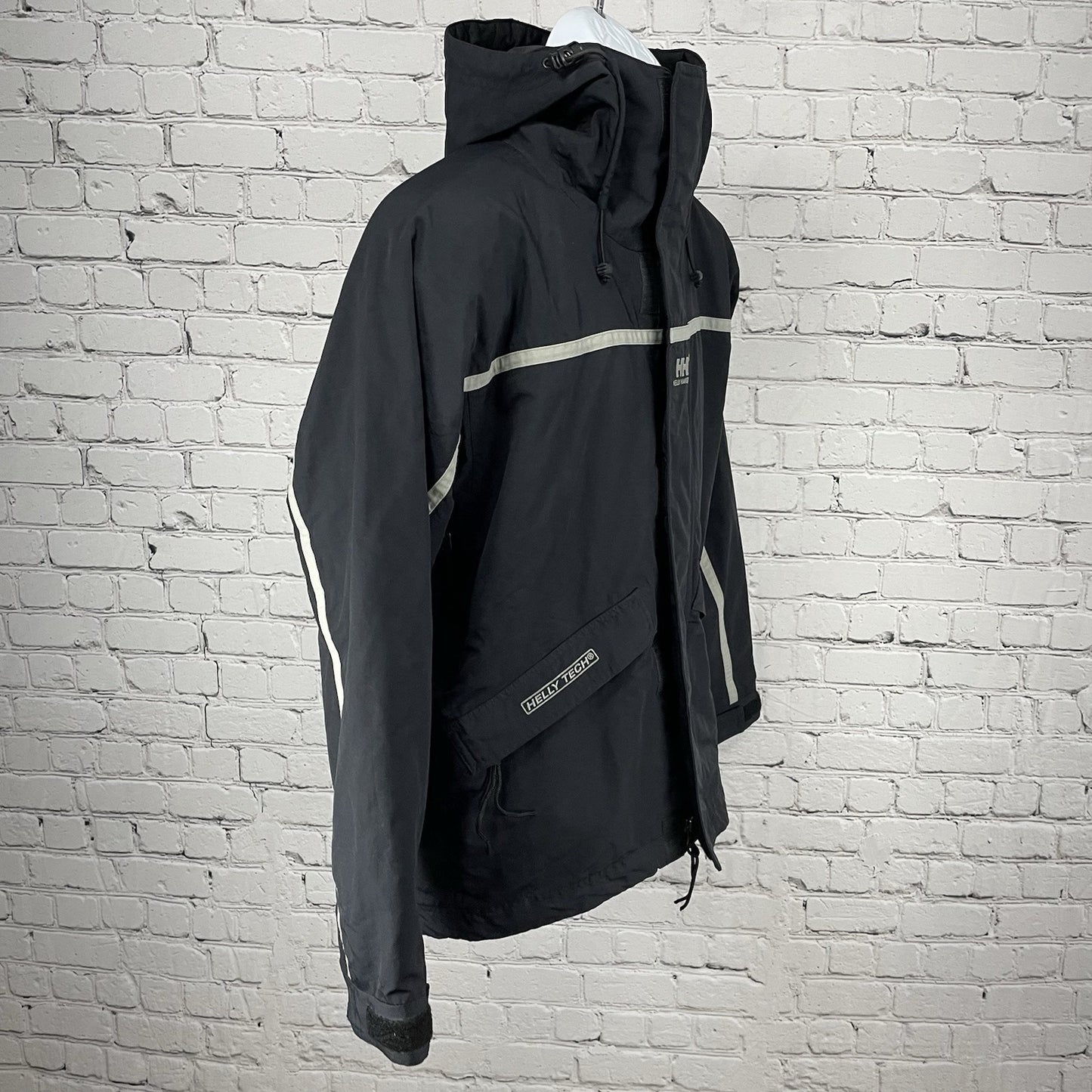 Helly Hansen Black Helly Tech Zipped Waterproof Breathable Hooded Jacket XXS