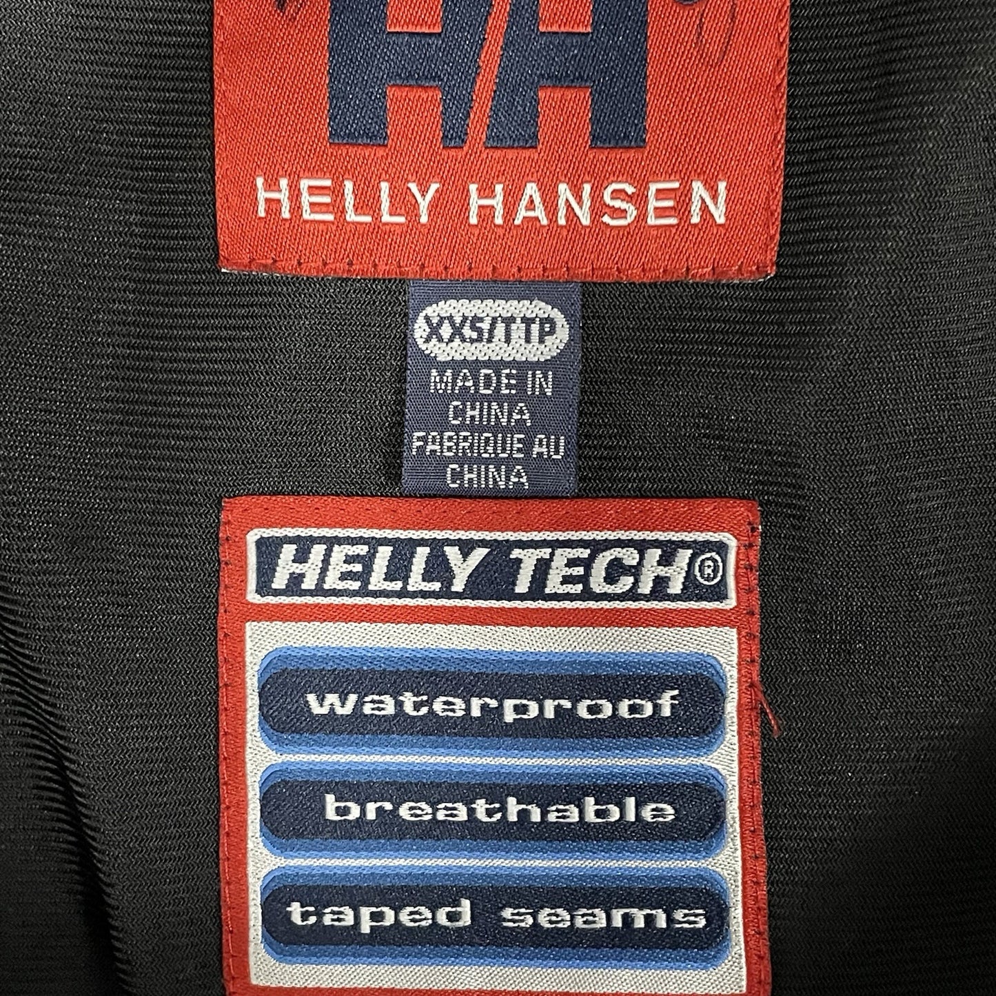 Helly Hansen Black Helly Tech Zipped Waterproof Breathable Hooded Jacket XXS