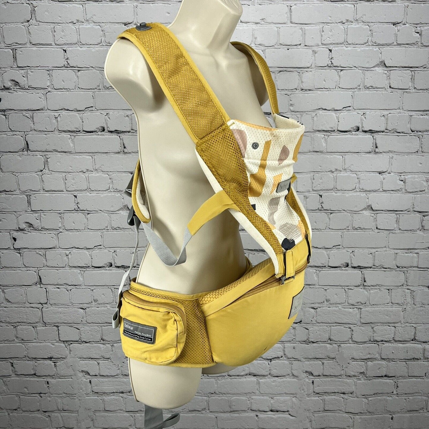 Bebear Baby Multifunction Hip Seat Carrier Backpack 0-36 Months Mustard Yellow
