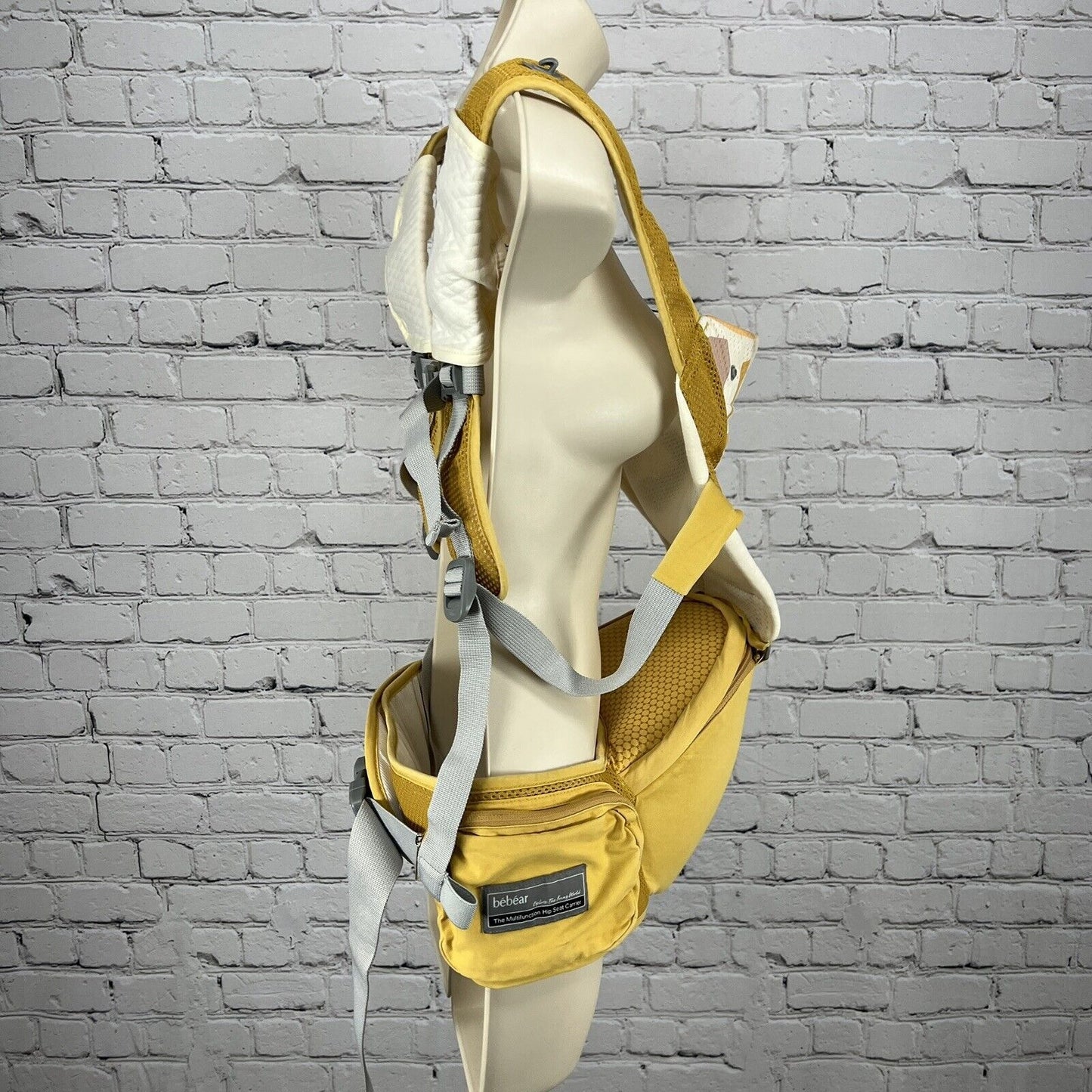 Bebear Baby Multifunction Hip Seat Carrier Backpack 0-36 Months Mustard Yellow