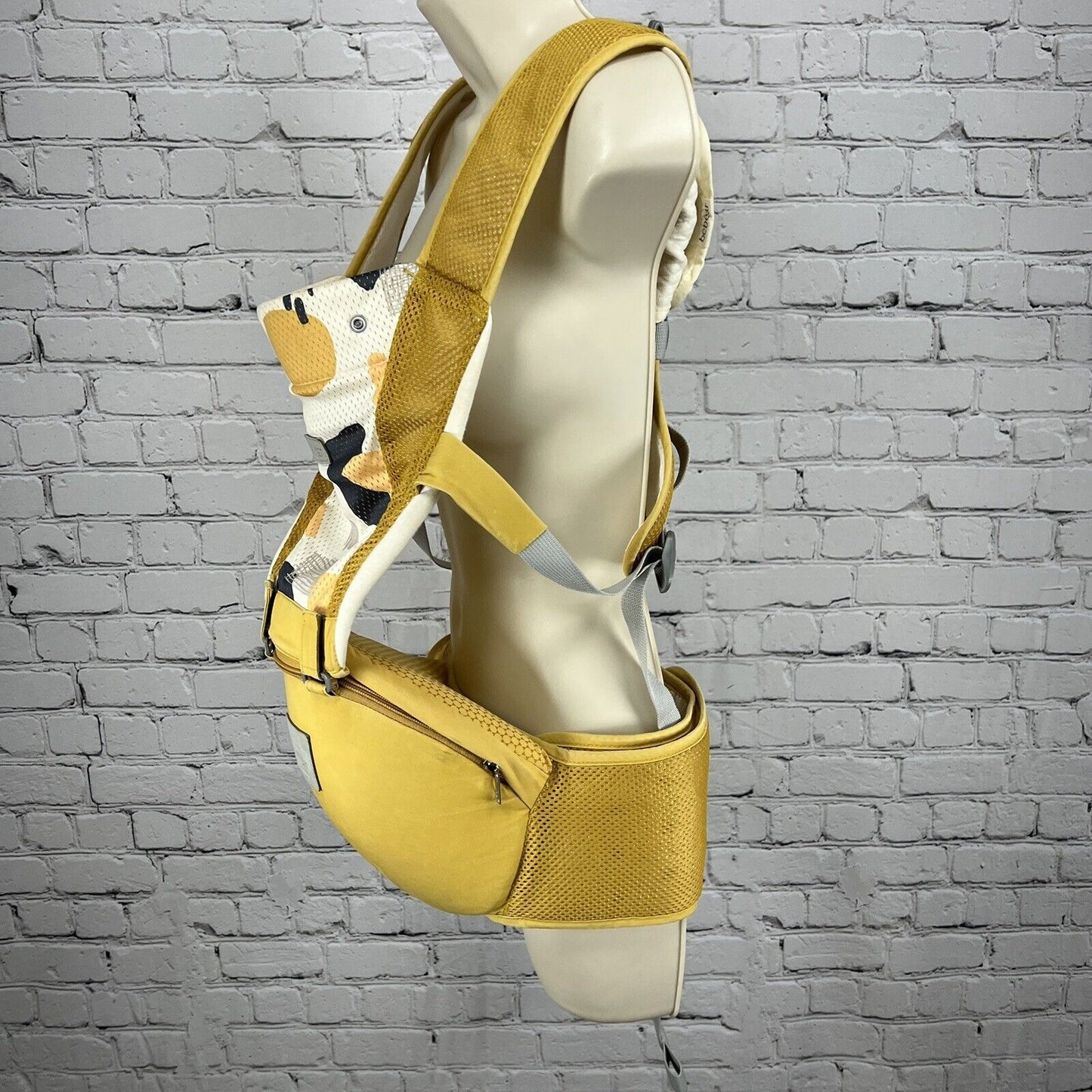 Bebear Baby Multifunction Hip Seat Carrier Backpack 0-36 Months Mustard Yellow