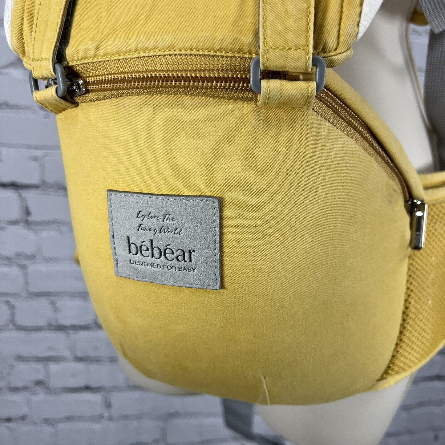 Bebear Baby Multifunction Hip Seat Carrier Backpack 0-36 Months Mustard Yellow