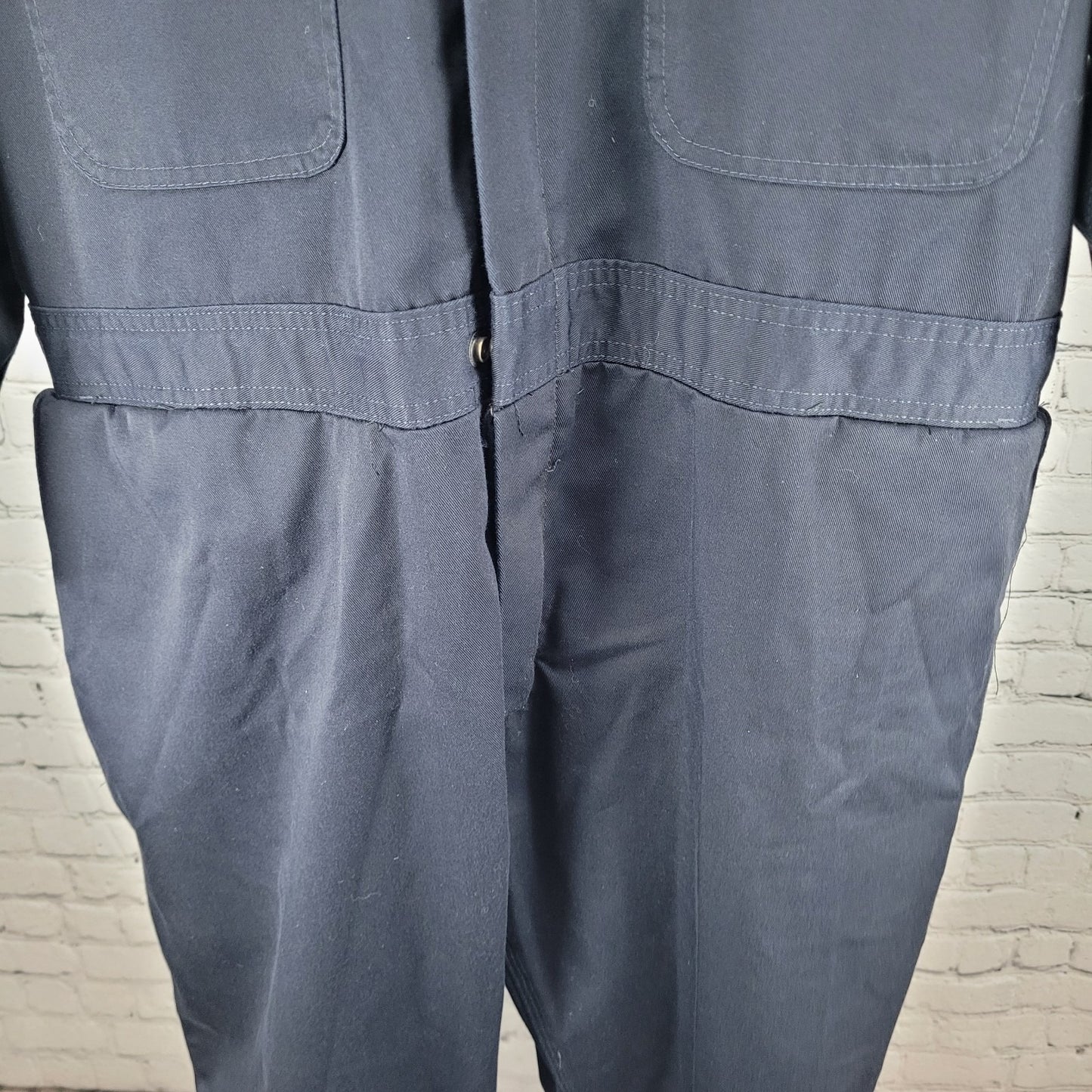 Key Dark Navy Cotton Blend Workwear Uniform Long Sleeve Coveralls Size 2XLR