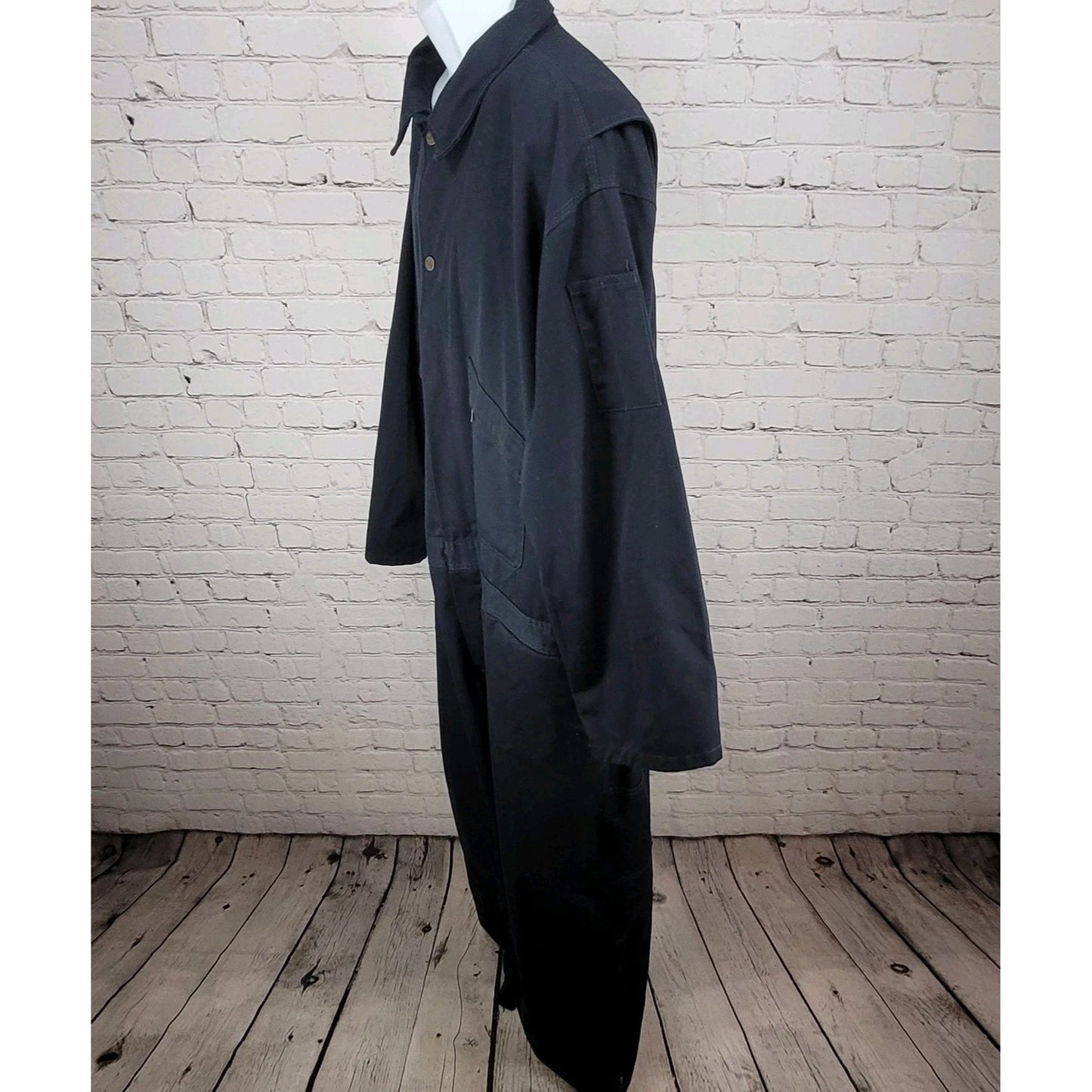 Key Dark Navy Cotton Blend Workwear Uniform Long Sleeve Coveralls Size 2XLR