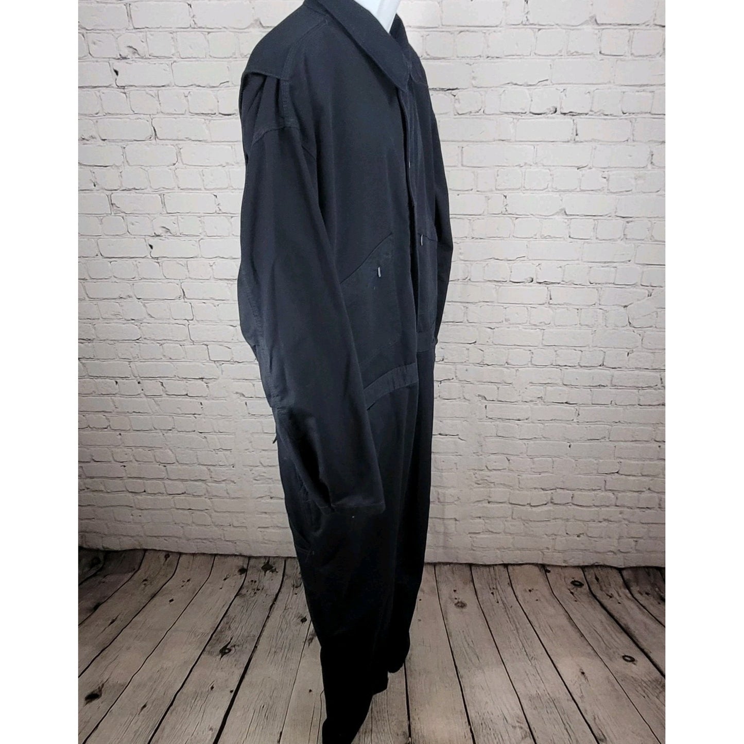Key Dark Navy Cotton Blend Workwear Uniform Long Sleeve Coveralls Size 2XLR