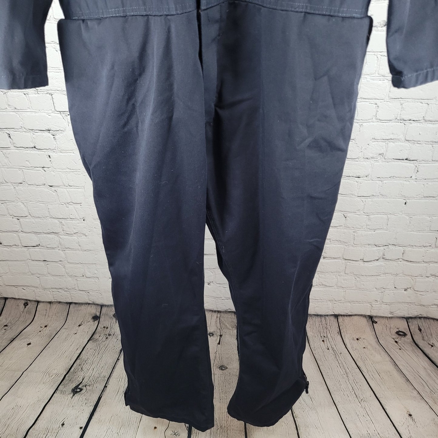 Key Dark Navy Cotton Blend Workwear Uniform Long Sleeve Coveralls Size 2XLR