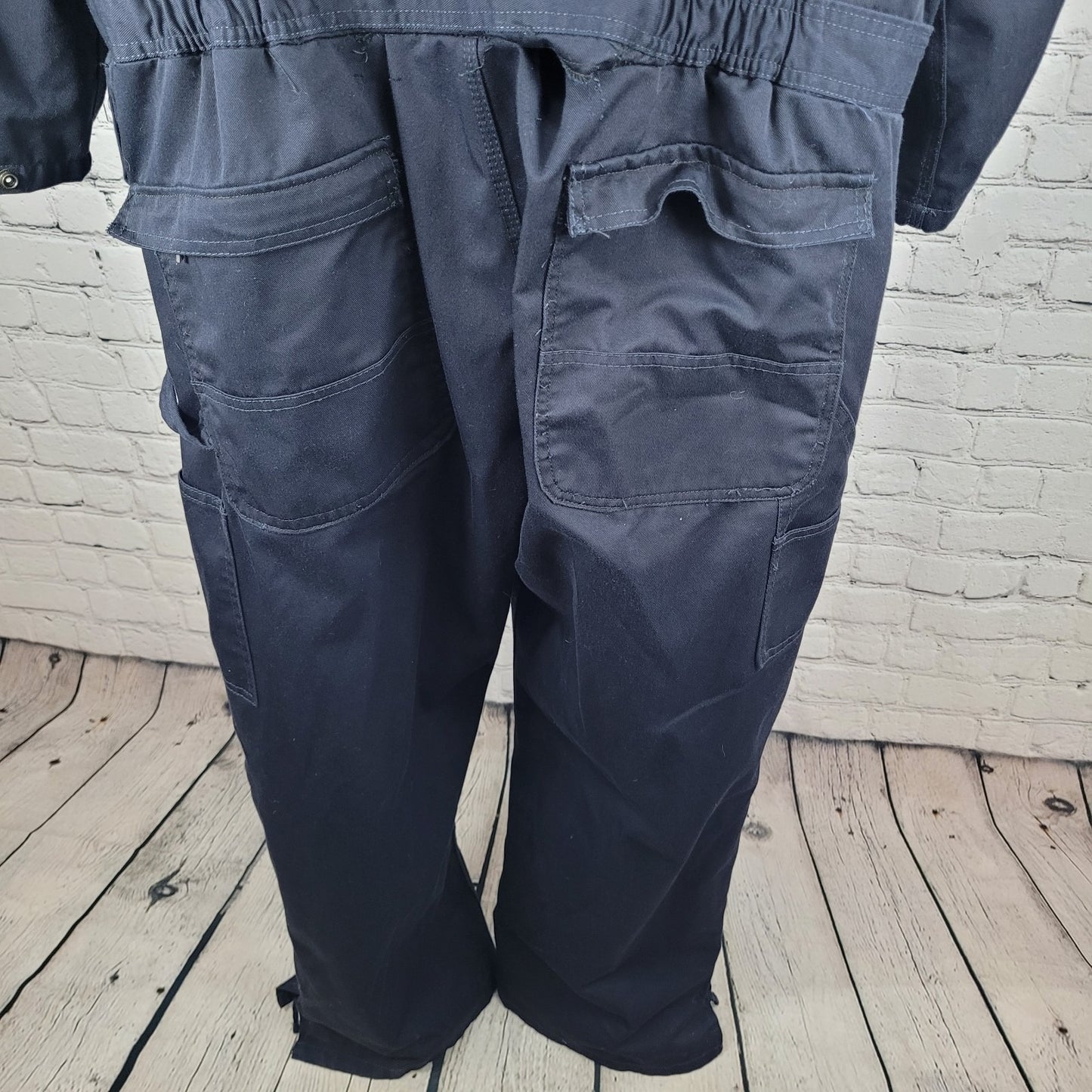 Key Dark Navy Cotton Blend Workwear Uniform Long Sleeve Coveralls Size 2XLR