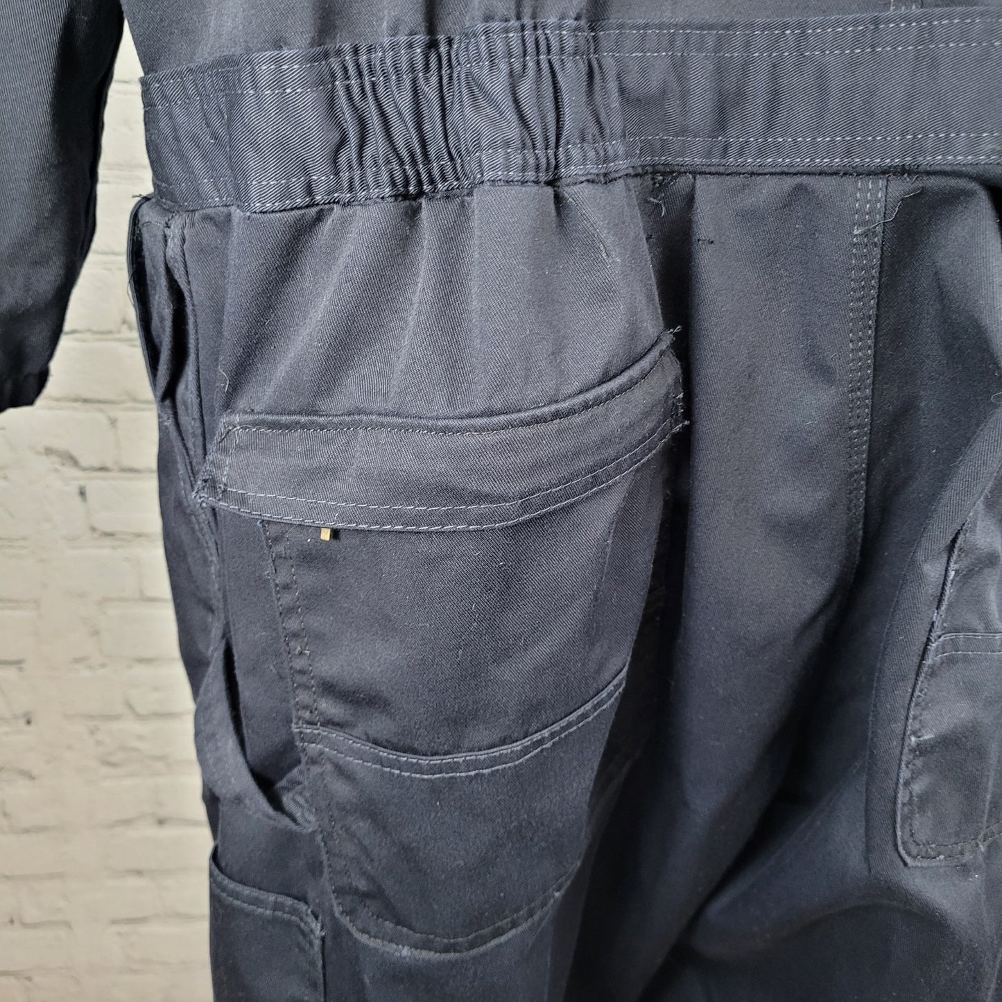 Key Dark Navy Cotton Blend Workwear Uniform Long Sleeve Coveralls Size 2XLR