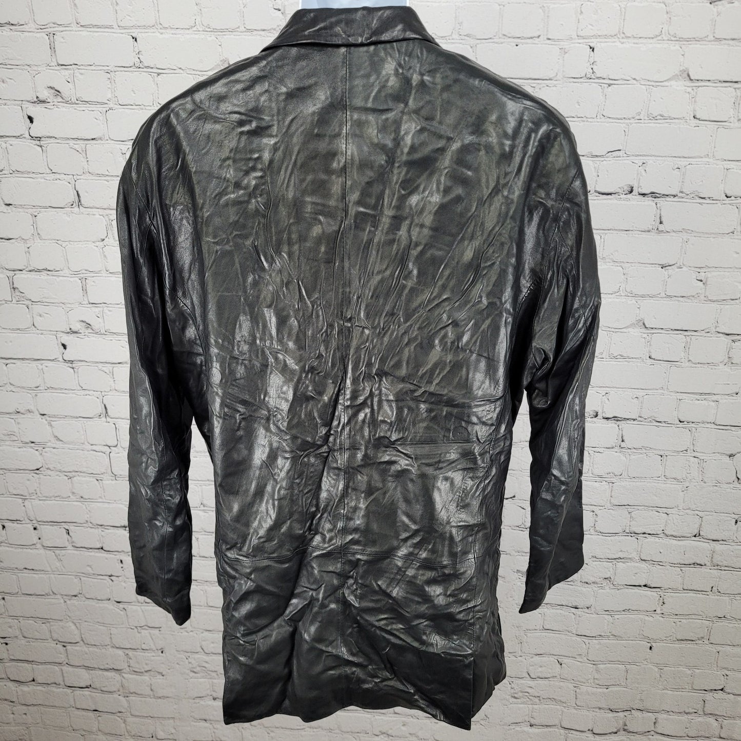 Robert Comstock Endurance Black Genuine Leather Lightweight Jacket Size 38