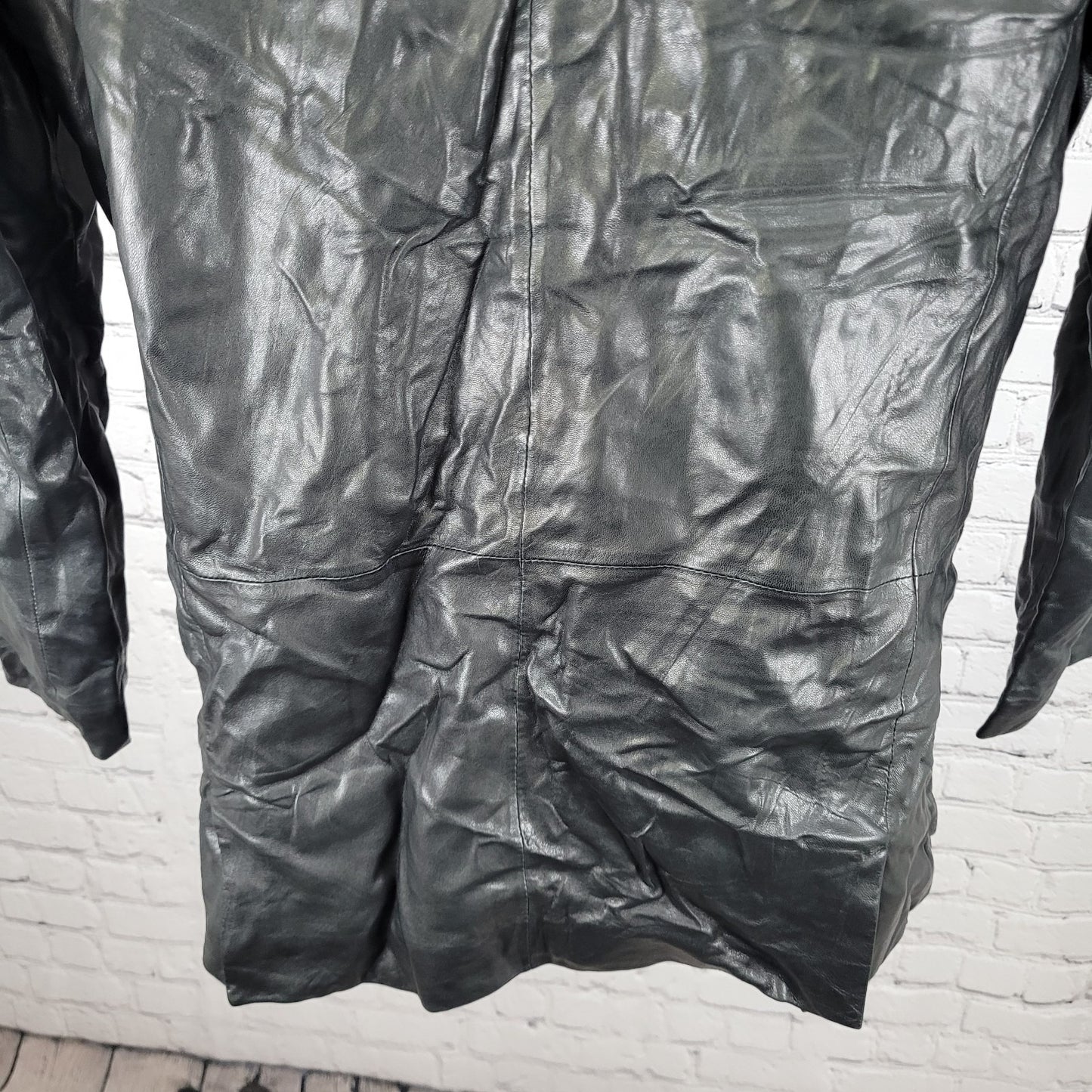 Robert Comstock Endurance Black Genuine Leather Lightweight Jacket Size 38