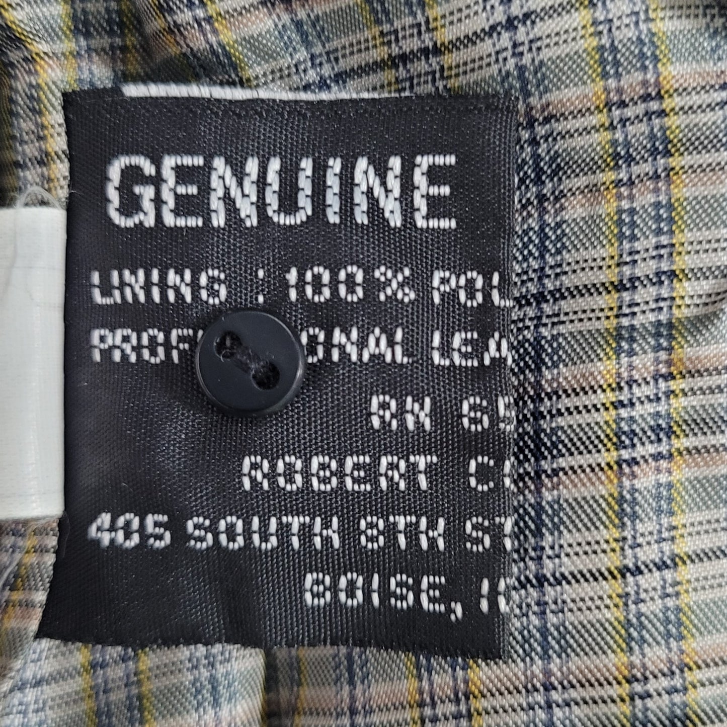 Robert Comstock Endurance Black Genuine Leather Lightweight Jacket Size 38