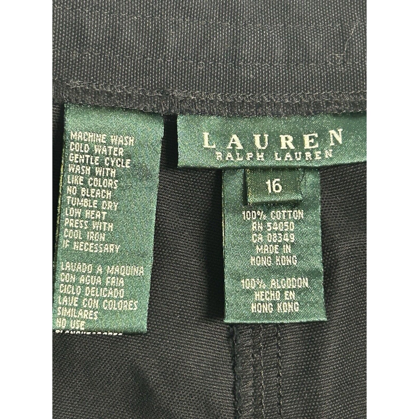 Lauren Ralph Lauren Black Buckled 100% Cotton High Rise Shorts Hong Kong (36X6)