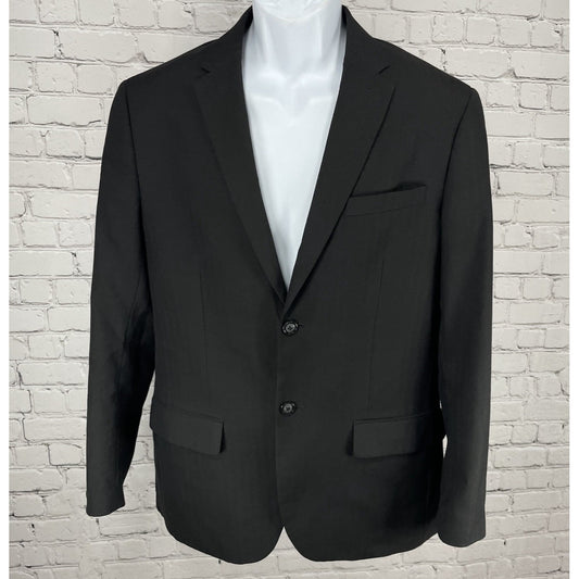 Perry Ellis Black 2 Button Vented Notch Blazer Sport Coat Size Medium M 40