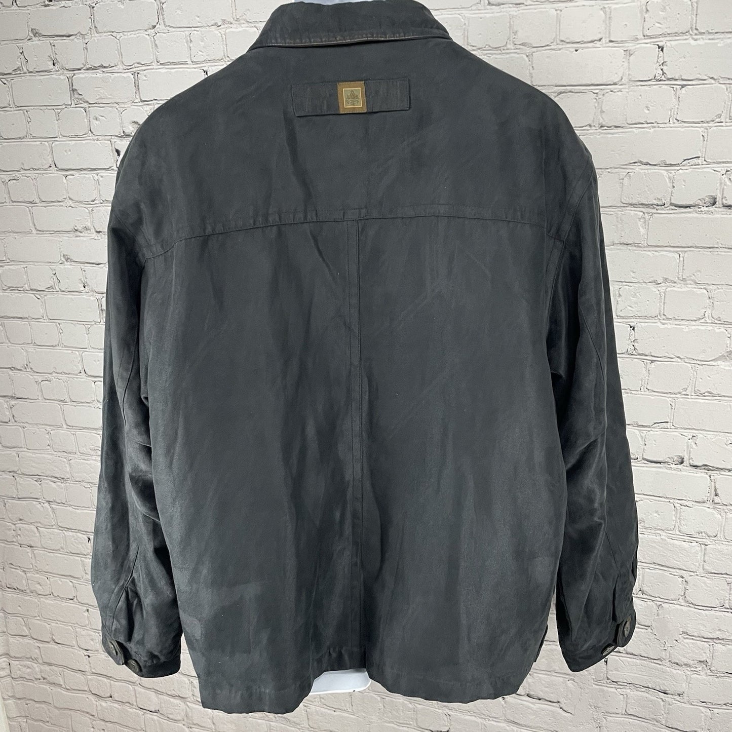 Rainforest Black Soft Suede Like Wool Body Warmer Zipped Jacket Leather Trim L