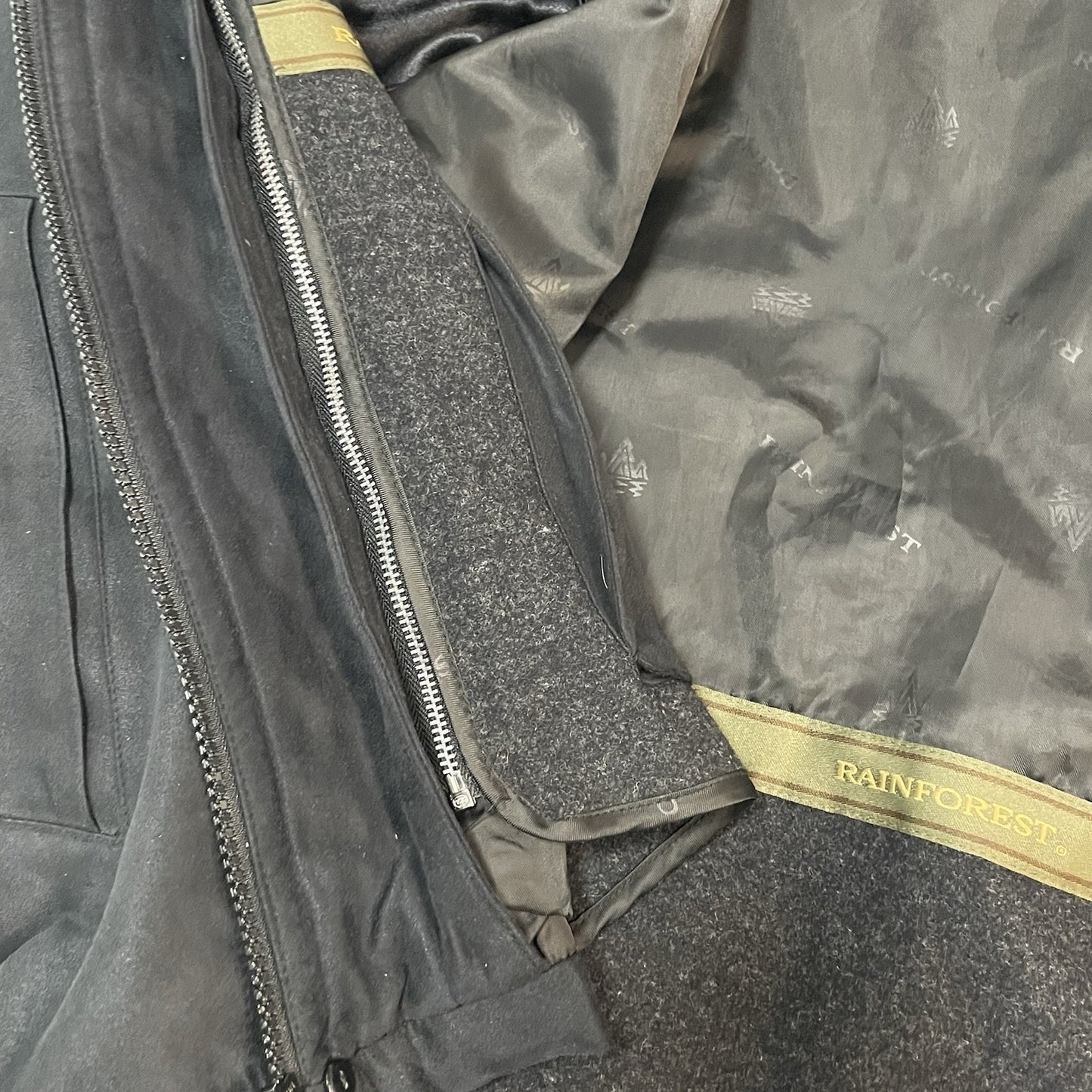 Rainforest Black Soft Suede Like Wool Body Warmer Zipped Jacket Leather Trim L
