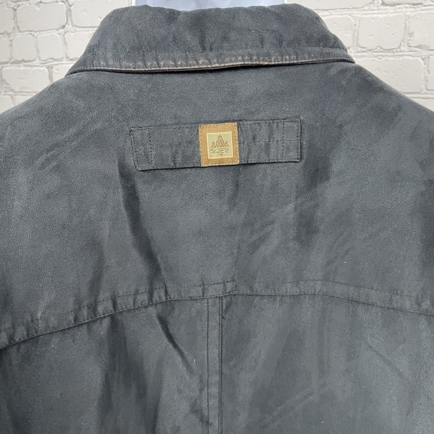 Rainforest Black Soft Suede Like Wool Body Warmer Zipped Jacket Leather Trim L