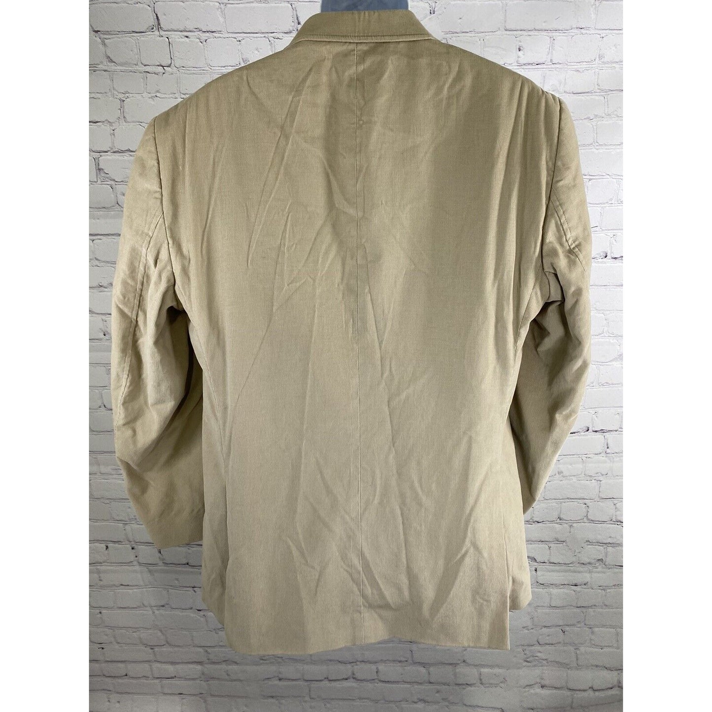 J Ferrar Tan Corduroy 2 Button Cotton Shell Sport Coat Jacket Blazer Large 42-44