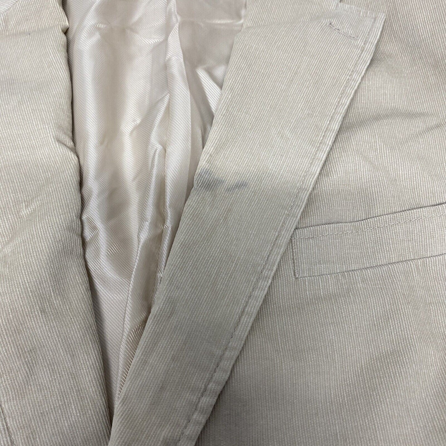 J Ferrar Tan Corduroy 2 Button Cotton Shell Sport Coat Jacket Blazer Large 42-44