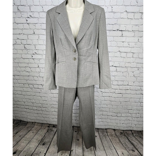 Classiques Entier Grey Wool Blend Stretch Full Pant Jacket Suit Set 2 Piece 10